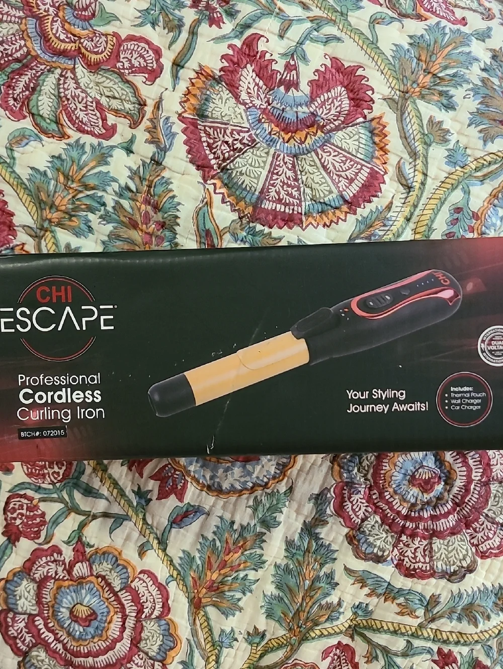 CHI Escape Professional Cordless Curling Iron - Black & Gold